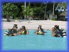 students in confined water